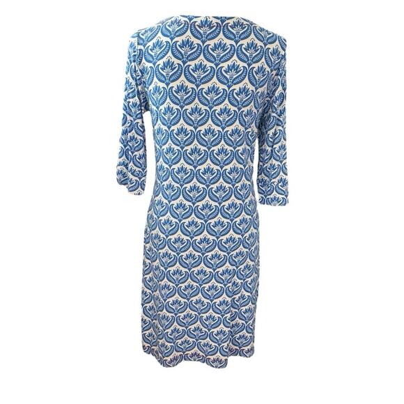 Hatley Blue White Print Dress Small - Picture 2 of 3